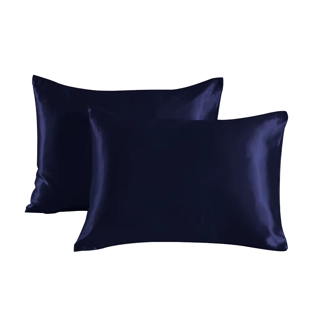 Dark Blue Mulberry Silk Pillowcase