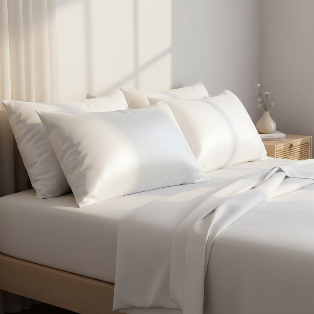 White Mulberry Silk Pillowcase